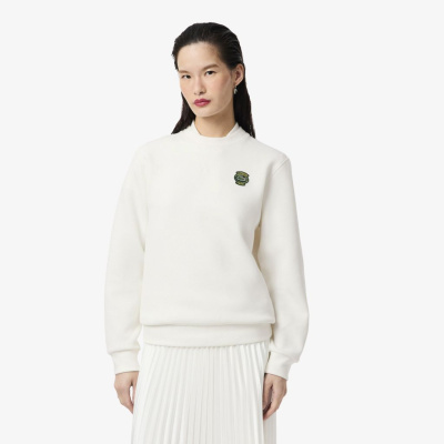 Женский свитшот Lacoste с круглым вырезом и нашивкой