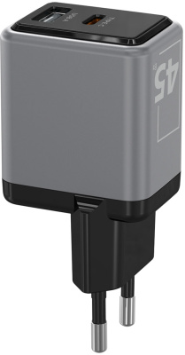 Зарядное устройство Akai CH-6A34 USB / USB-C 2-в-1 Серое