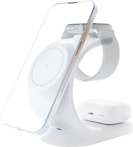 Беспроводное зарядное устройство VLP Powerstand Qi 3-в-1 Белое