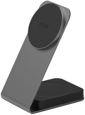Беспроводное зарядное устройство uBear Level 2-в-1 Серое