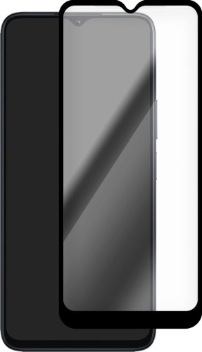 Защитное стекло Krutoff Premium для Honor X6a с чёрной рамкой