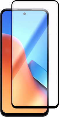 Защитное стекло Krutoff Premium для Xiaomi Redmi 12 с чёрной рамкой