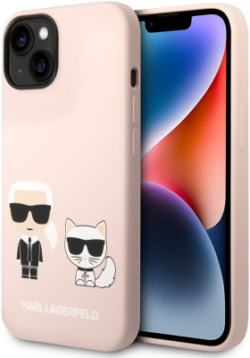 Клип-кейс Karl Lagerfeld & Choupette для Apple iPhone 14 Plus Розовый