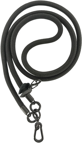 Шнурок Krutoff Нейлон для телефона и ключей 1,2 м Чёрный