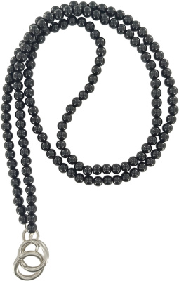 Шнурок Krutoff Бусы для телефона и ключей 1,1 м Чёрный