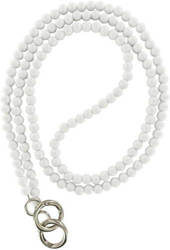 Шнурок Krutoff Бусы для телефона и ключей 1,1 м Белый