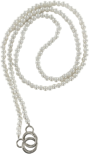 Шнурок Krutoff Жемчуг для телефона и ключей 1,1 м Белый