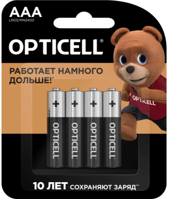 Батарейки Opticell Basic AAA 1,5 В (4 шт.)