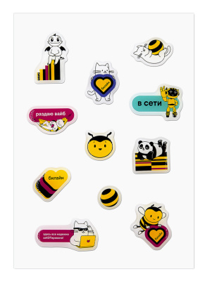 Стикеры объёмные с апперами (11 шт.)