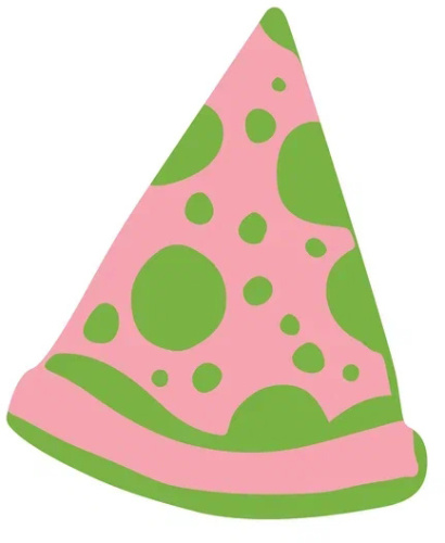 Наклейка VLP 3D Кусок розовой пиццы