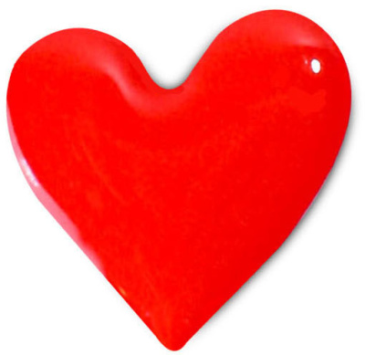 Наклейка VLP 3D красное сердце