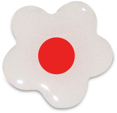 Наклейка VLP 3D белый цветок