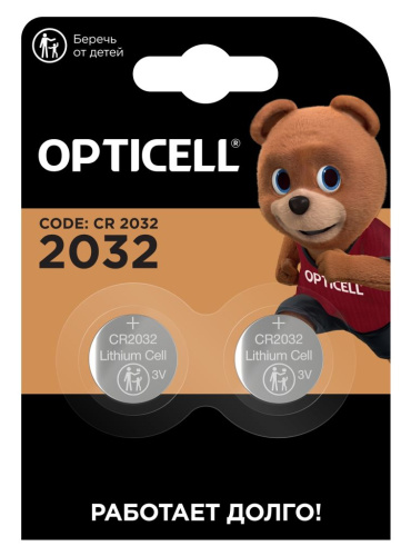 Батарейки Opticell Specialty CR2032/DL2032  3 В (2шт.)