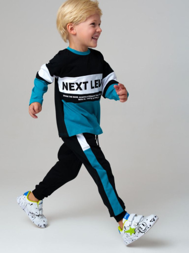 Комплект трикотажный для мальчиков: фуфайка (футболка с длинными рукавами), брюки