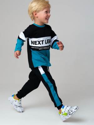 Комплект трикотажный для мальчиков: фуфайка (футболка с длинными рукавами), брюки