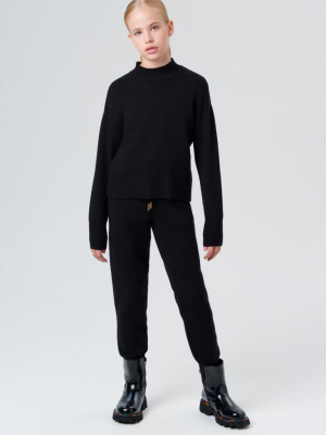 Комплект трикотажный для девочек: джемпер, брюки