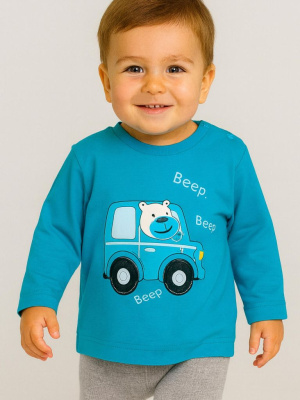 Джемпер детский трикотажный для мальчиков (футболка с длинными рукавами)