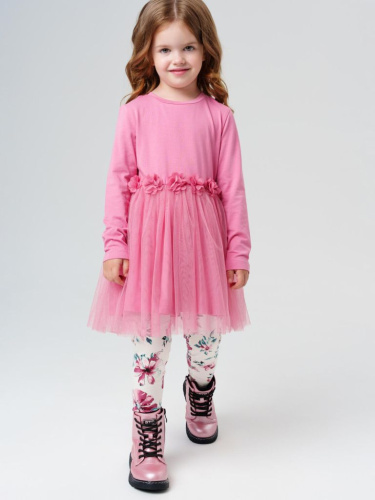 Комплект трикотажный для девочек: платье, брюки (легинсы)