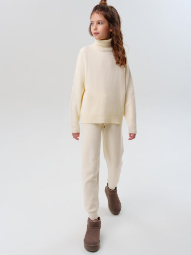 Комплект трикотажный для девочек: джемпер, брюки