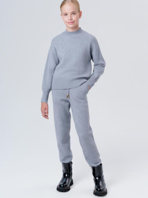 Комплект трикотажный для девочек: джемпер, брюки