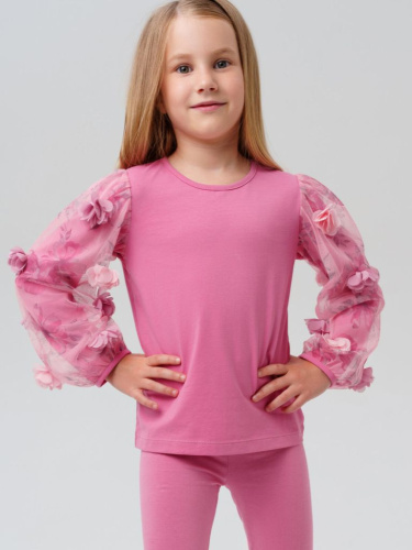 Джемпер трикотажный для девочек (футболка с длинными рукавами)