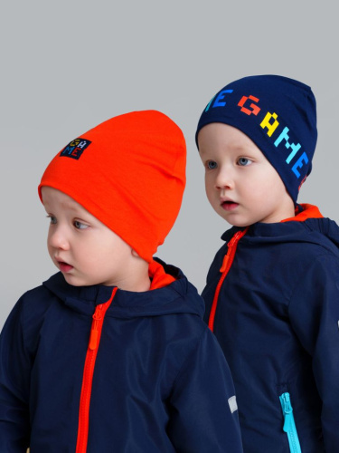 Шапка детская трикотажная для мальчиков, 2 шт в комплекте