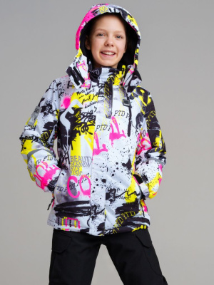 Куртка текстильная с полиуретановым покрытием для девочек