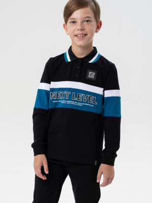 Джемпер трикотажный с воротником поло для мальчиков