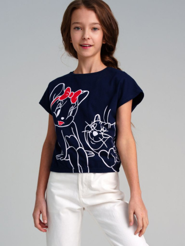 Фуфайка трикотажная для девочек (футболка)