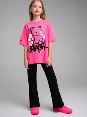 Комплект трикотажный для девочек: фуфайка (футболка), брюки