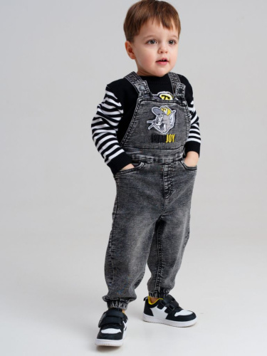Полукомбинезон детский текстильный джинсовый для мальчиков