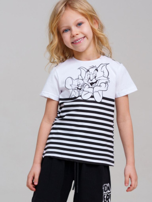 Фуфайка трикотажная для девочек (футболка)