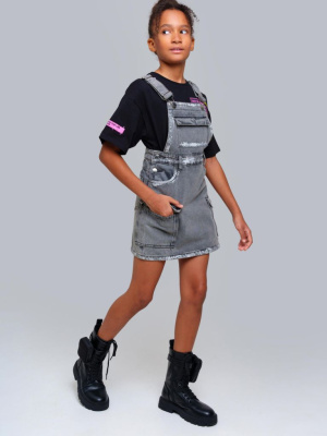 Сарафан текстильный джинсовый для девочек