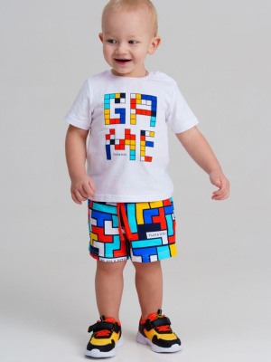 Комплект детский трикотажный для мальчиков: фуфайка (футболка), шорты