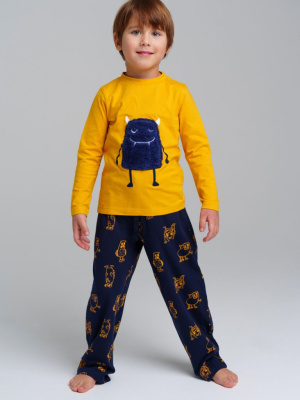 Комплект трикотажный для мальчиков: фуфайка (футболка с длинными рукавами), брюки