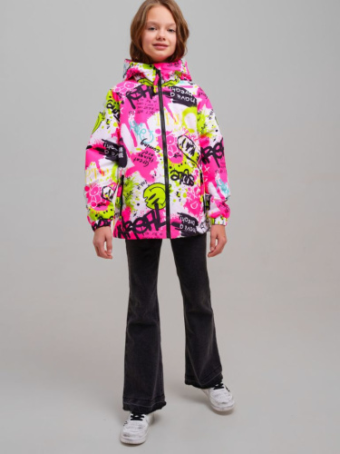 Куртка текстильная с полиуретановым покрытием для девочек (ветровка)