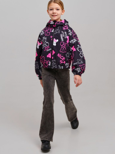 Куртка текстильная с полиуретановым покрытием для девочек (ветровка)