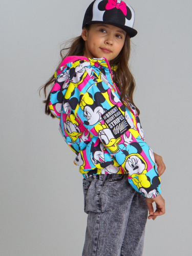 Ветровка  на флисе из мембранной ткани с принтом Disney для девочки