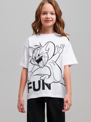 Фуфайка трикотажная для девочек (футболка)