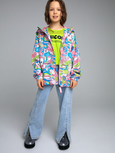 Куртка текстильная с полиуретановым покрытием для девочек (ветровка)