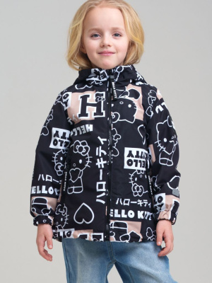 Куртка текстильная с полиуретановым покрытием для девочек (ветровка)