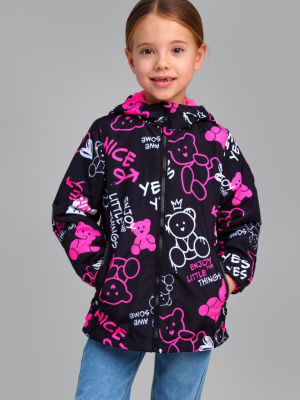 Куртка текстильная с полиуретановым покрытием для девочек (ветровка)