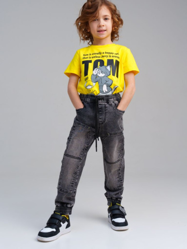 Брюки текстильные джинсовые для мальчиков