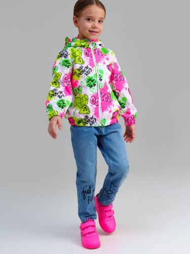 Куртка текстильная с полиуретановым покрытием для девочек (ветровка)