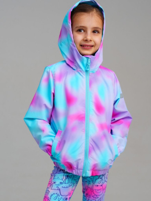 Куртка текстильная с полиуретановым покрытием для девочек (ветровка)