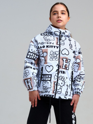 Куртка текстильная с полиуретановым покрытием для девочек (ветровка)