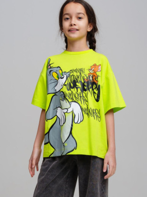 Фуфайка трикотажная для девочек (футболка)