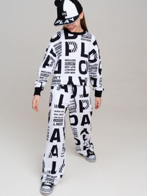 Комплект трикотажный для девочек: толстовка, брюки