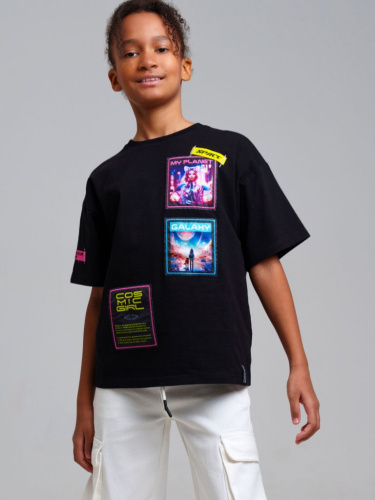 Фуфайка трикотажная для девочек (футболка)