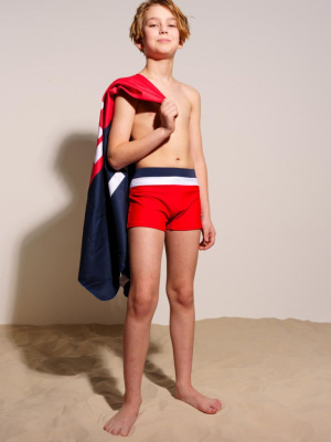 Плавки-шорты трикотажные для мальчиков, короткие